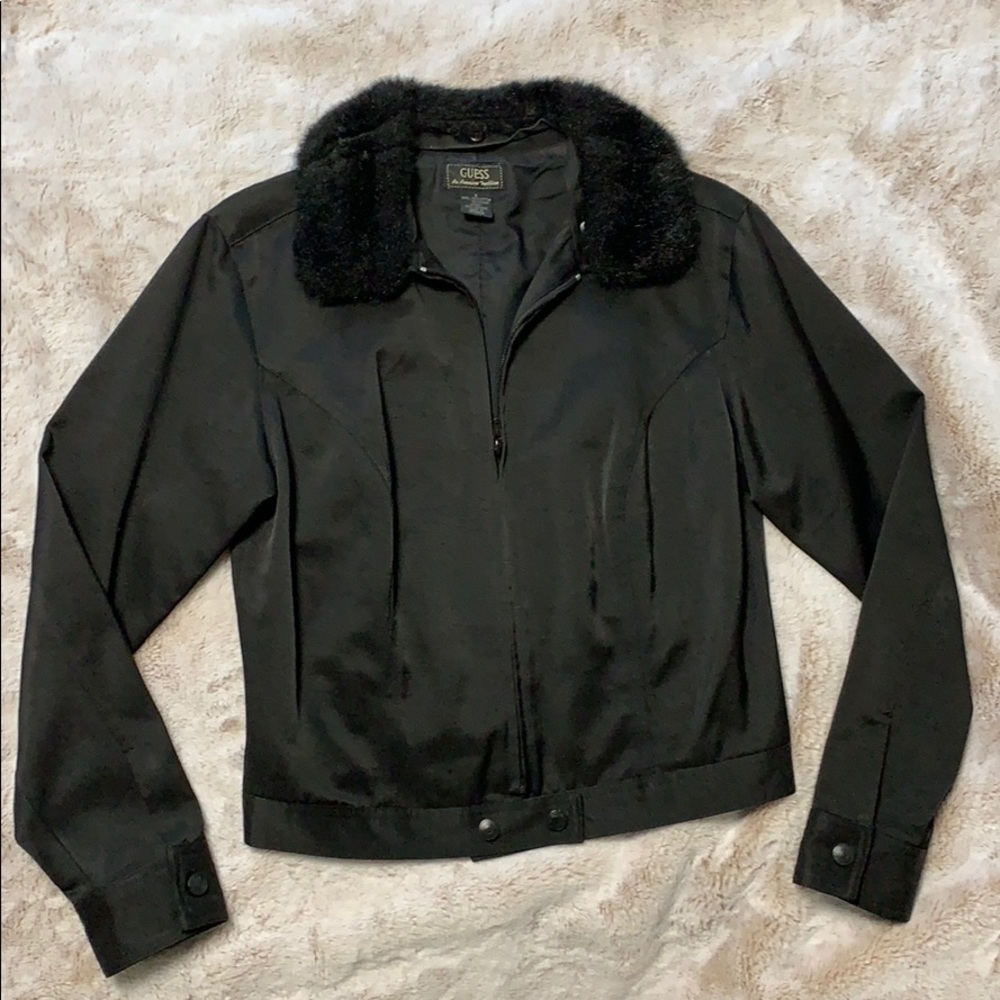 Guess removable faux fur collar jacket
